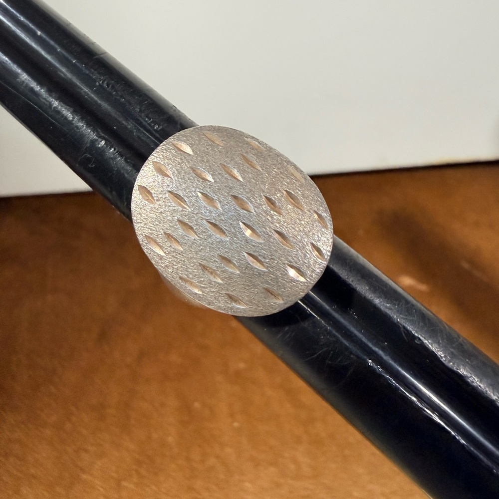 925, Sterling Silver Vintage, Textured Oval Statement Ring Size 6.5